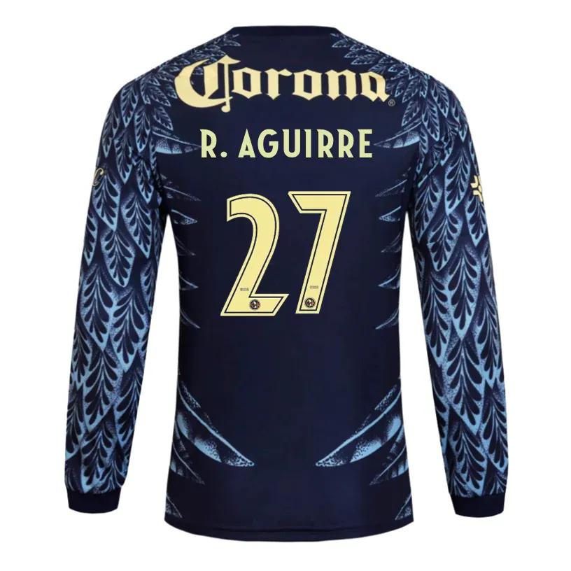 25-26 Club American Away Long Sleeve R.AGUIRRE 27 Jersey