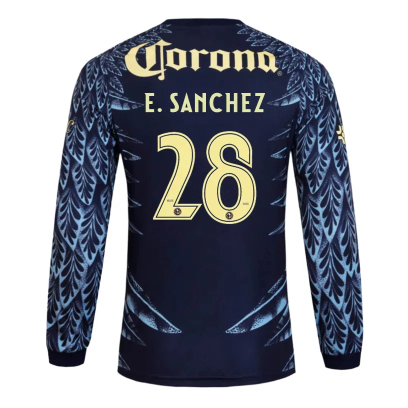 25-26 Club American Away Long Sleeve E. SÁNCHEZ 28 Jersey