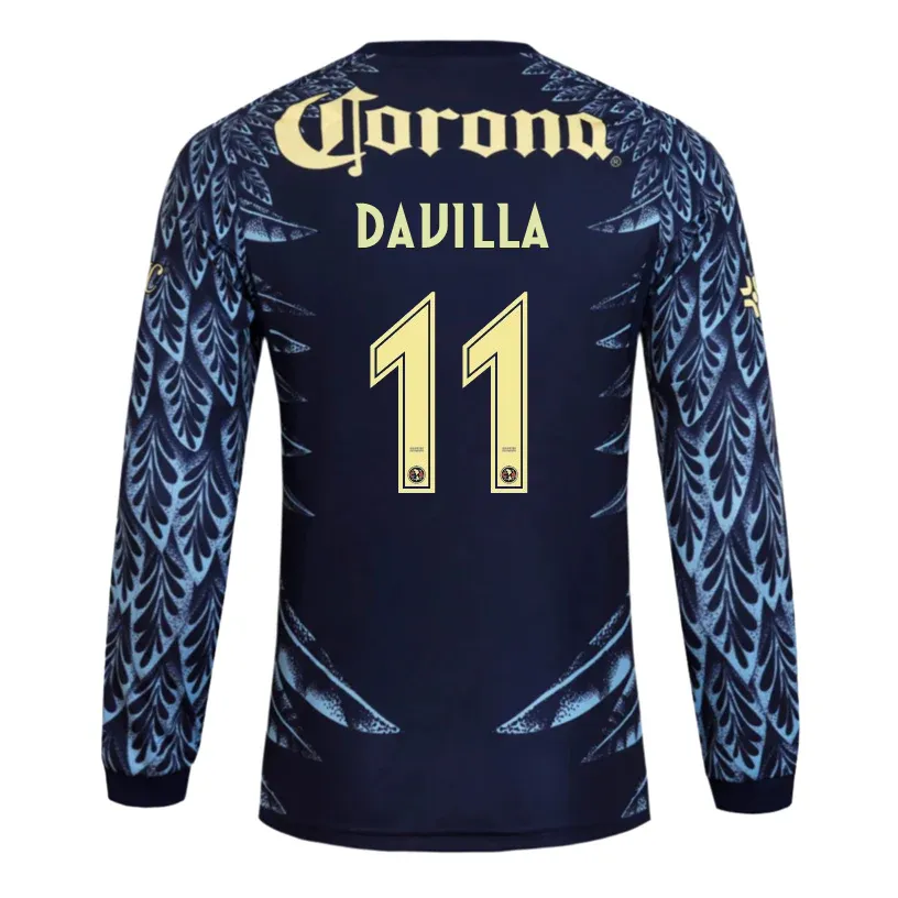 25-26 Club American Away Long Sleeve DAVILA 11 Jersey