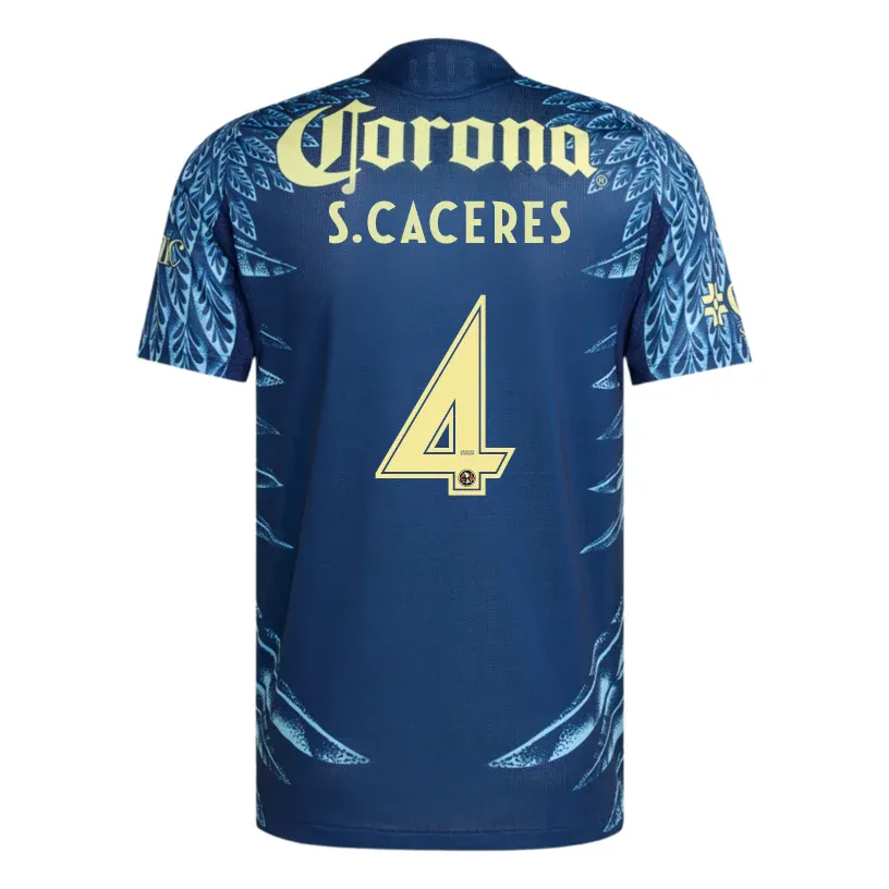 25-26 Club American Away S. CACERES 4 Jersey (Player Version)
