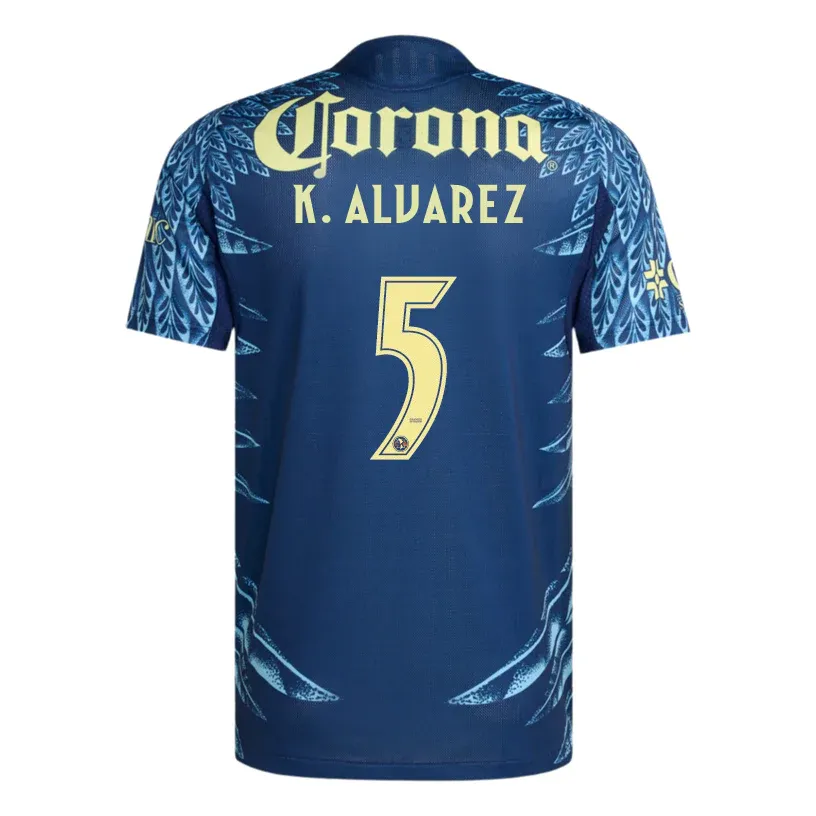 25-26 Club American Away K. ALVAREZ 5 Jersey (Player Version)