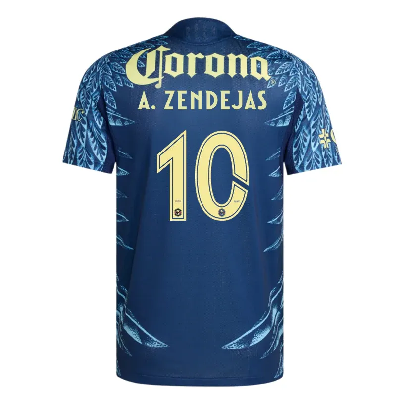 25-26 Club American Away A. ZENDEJAS 10 Jersey (Player Version)