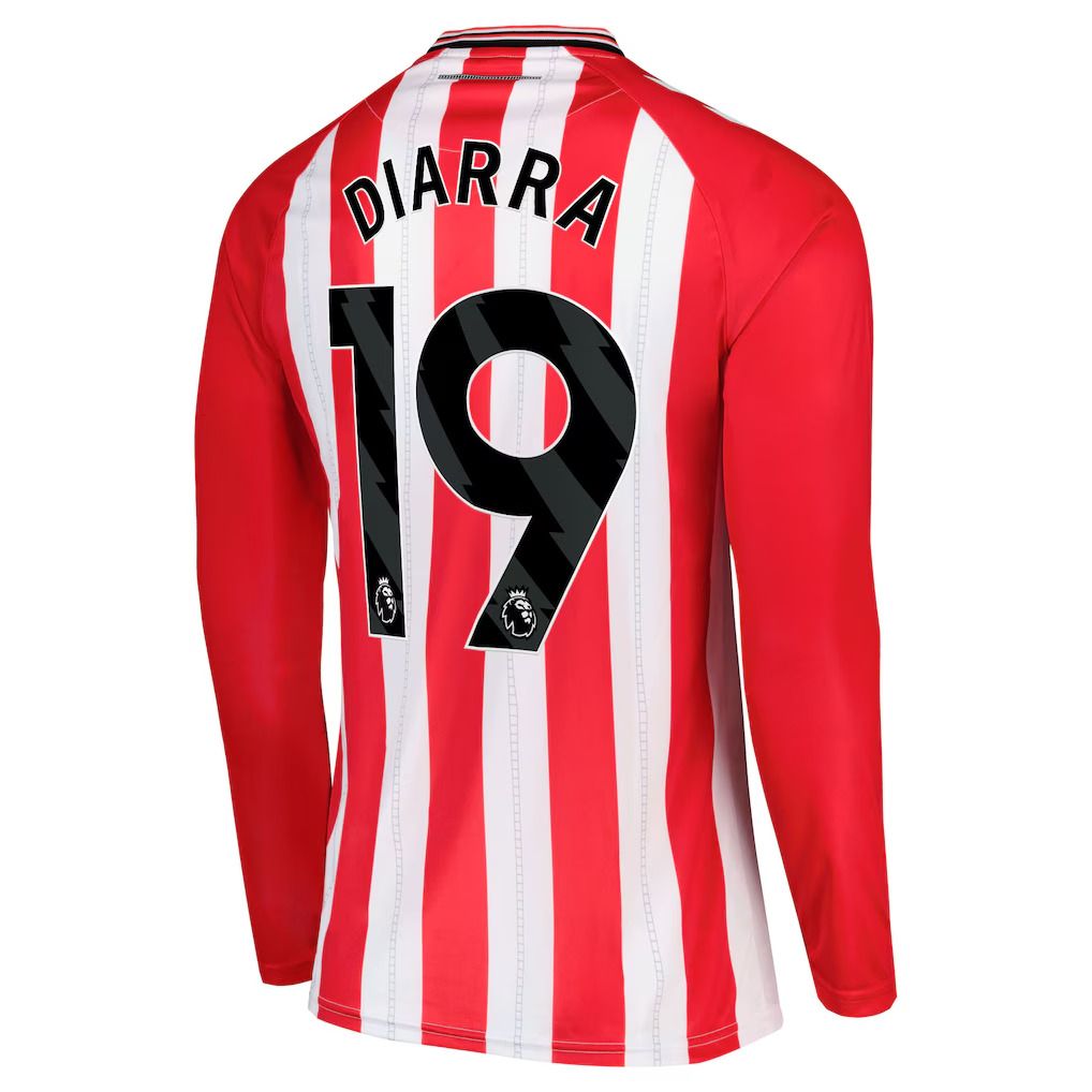 25-26 Sunderland Home DIARRA 19 Long Sleeve Jersey