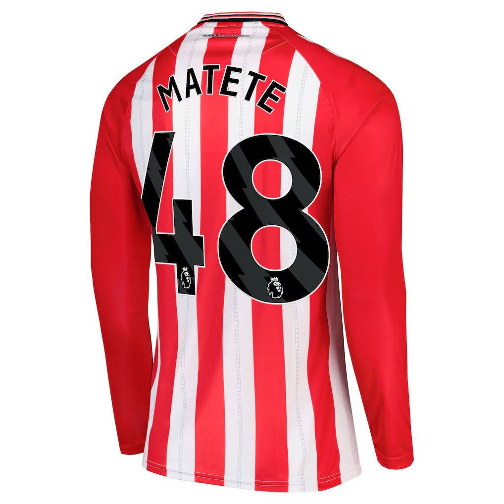 25-26 Sunderland Home MATETE 48 Long Sleeve Jersey
