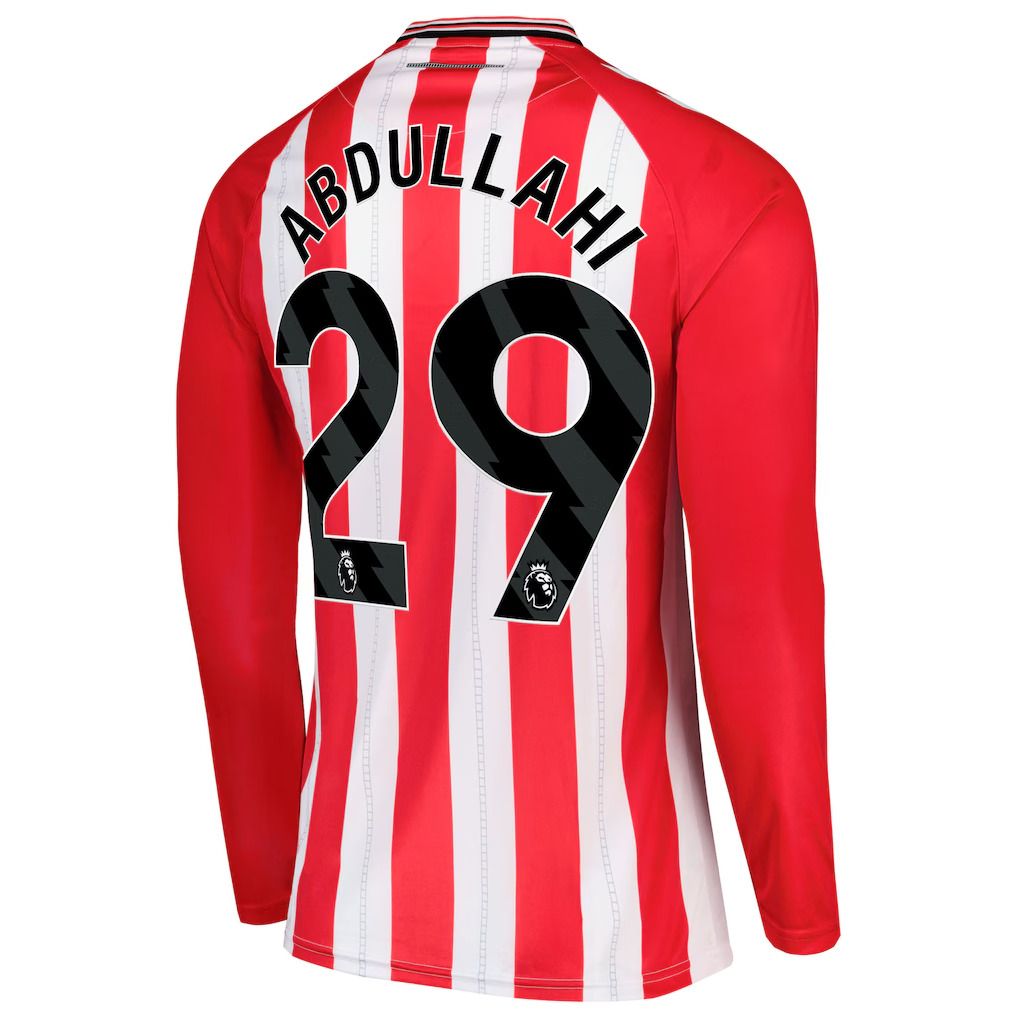 25-26 Sunderland Home ABDULLAHI 29 Long Sleeve Jersey