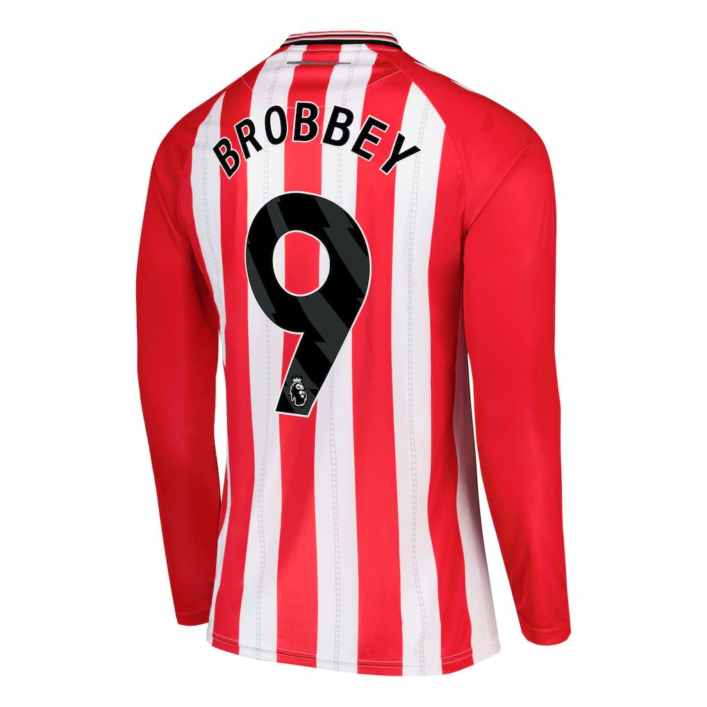 25-26 Sunderland Home BROBBEY 9 Long Sleeve Jersey