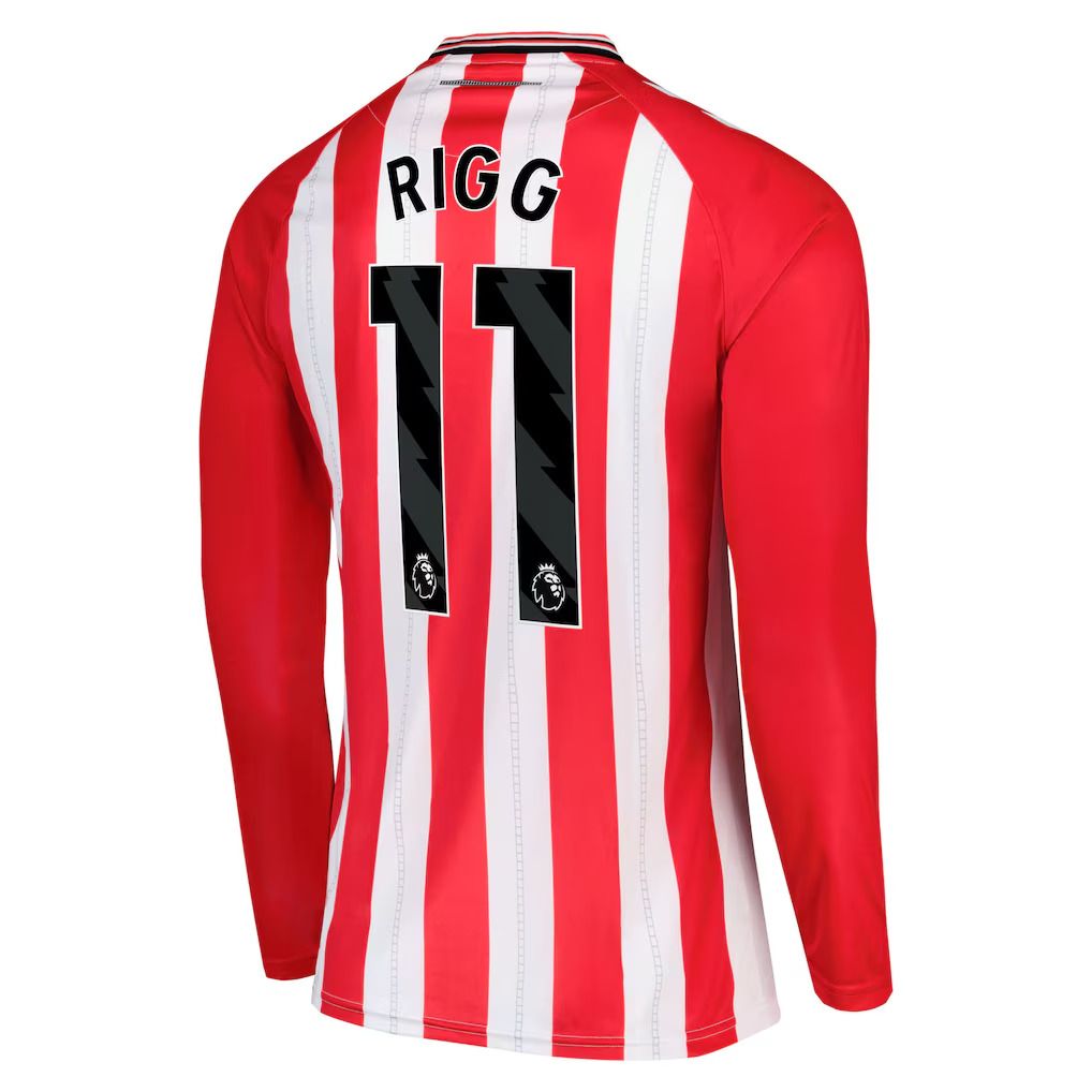 25-26 Sunderland Home RIGG 11 Long Sleeve Jersey