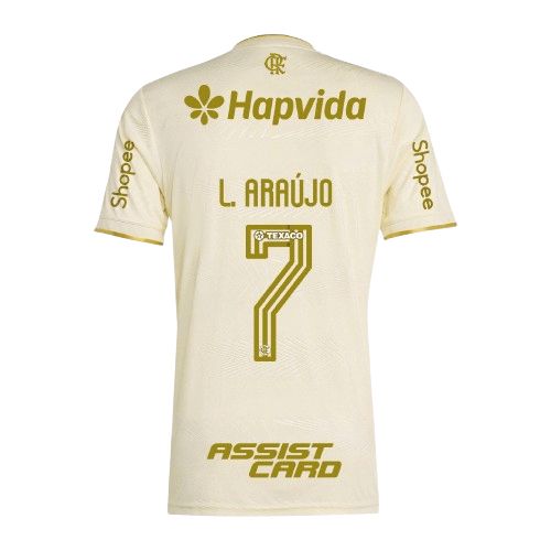 Flamengo L. Araujo 7 Third Jersey 2025/26 (Full Sponsor)