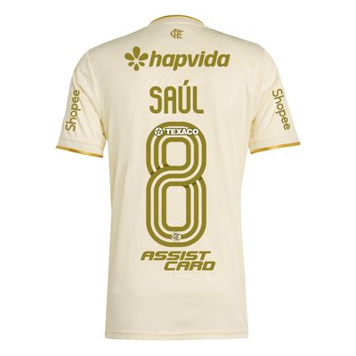 Flamengo Saúl 8 Third Jersey 2025/26 (Full Sponsor)