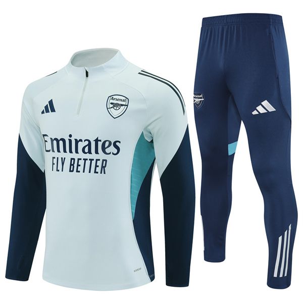 25-26 Arsenal Light Grey Training Suit Kit