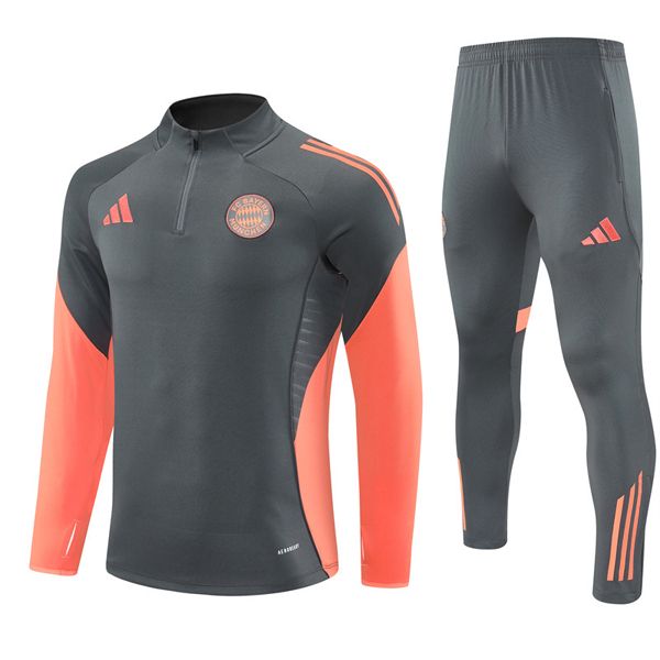 25-26 Bayern Munich Dark Grey Training Suit Kit