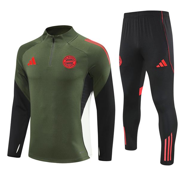 25-26 Bayern Munich Green Training Suit Kit