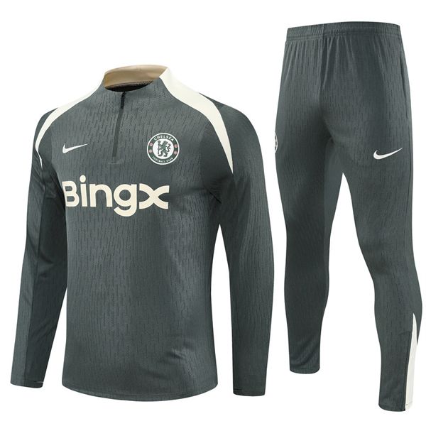 25-26 Chelsea Army Green Training Suit Kit Player Style