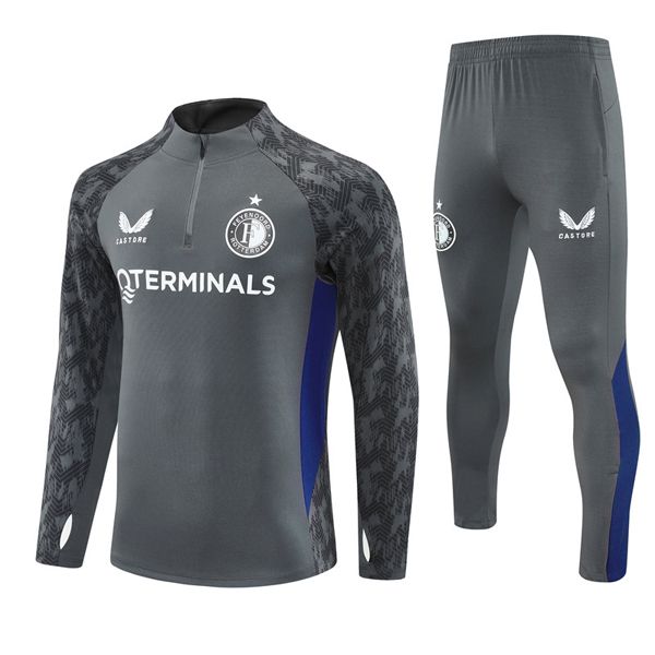 25-26 Feyenoord Grey Training Suit Kit