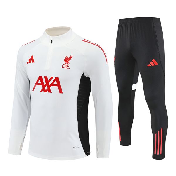25-26 Liverpool White Training Suit Kit