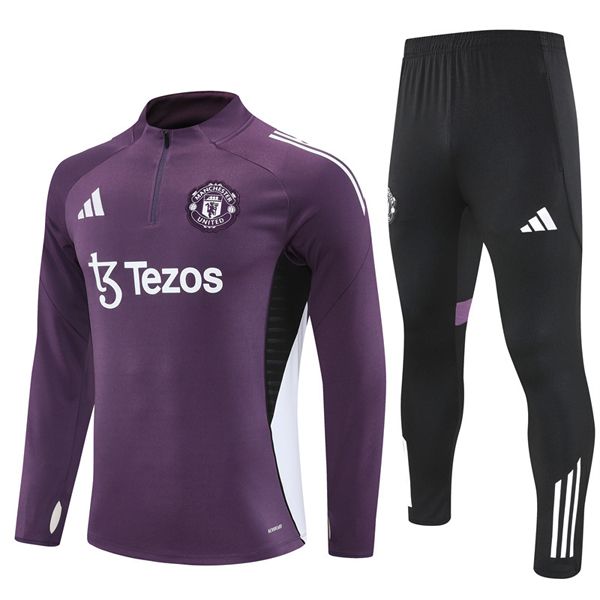 25-26 Manchester United Purple Training Suit Kit