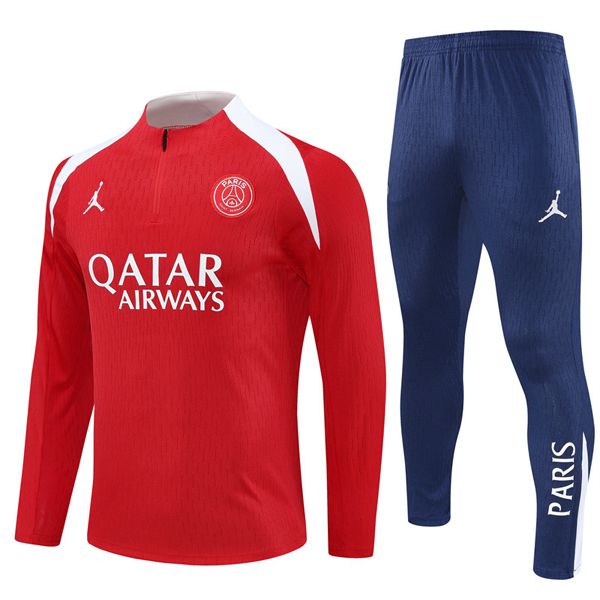 25-26 PSG Red Training Suit Kit Player Style