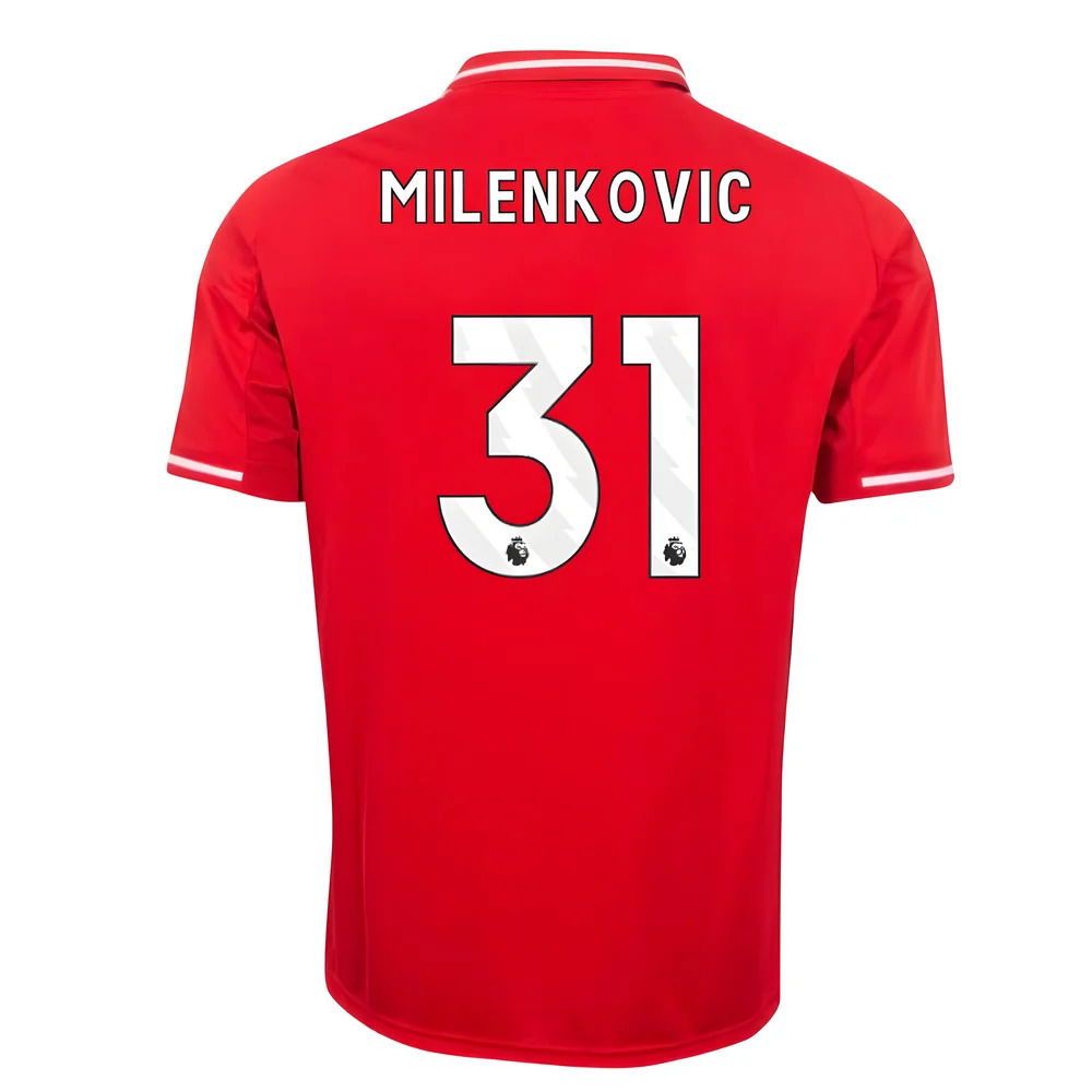 25-26 Nottingham Forest Home Milenkovic 31 Jersey