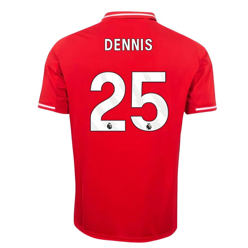 25-26 Nottingham Forest Home Dennis 25 Jersey