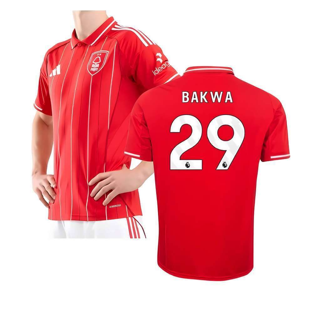 25-26 Nottingham Forest Home Bakwa 29 Jersey