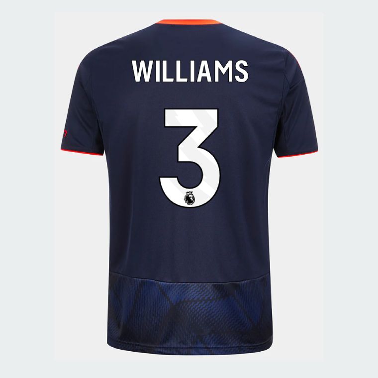 25-26 Nottingham Forest Third WILLIAMS 3 Jersey