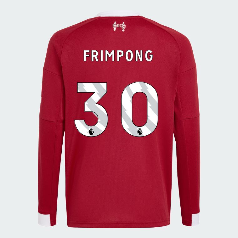 25-26 Liverpool Home FRIMPONG 30 Long Sleeve Jersey