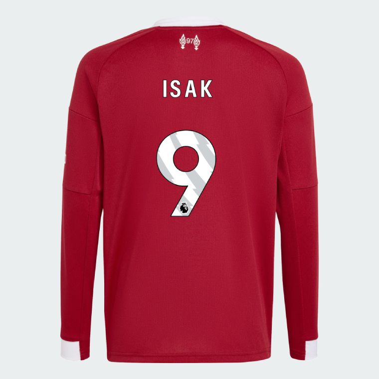 25-26 Liverpool Home ISAK 9 Long Sleeve Jersey