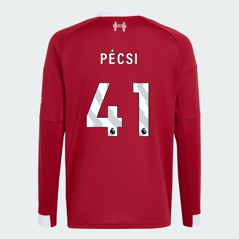 25-26 Liverpool Home PÉCSI 41 Long Sleeve Jersey