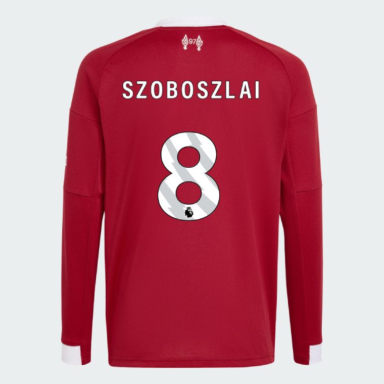 25-26 Liverpool Home SZOBOSZLAI 8 Long Sleeve Jersey