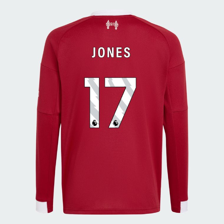 25-26 Liverpool Home JONES 17 Long Sleeve Jersey