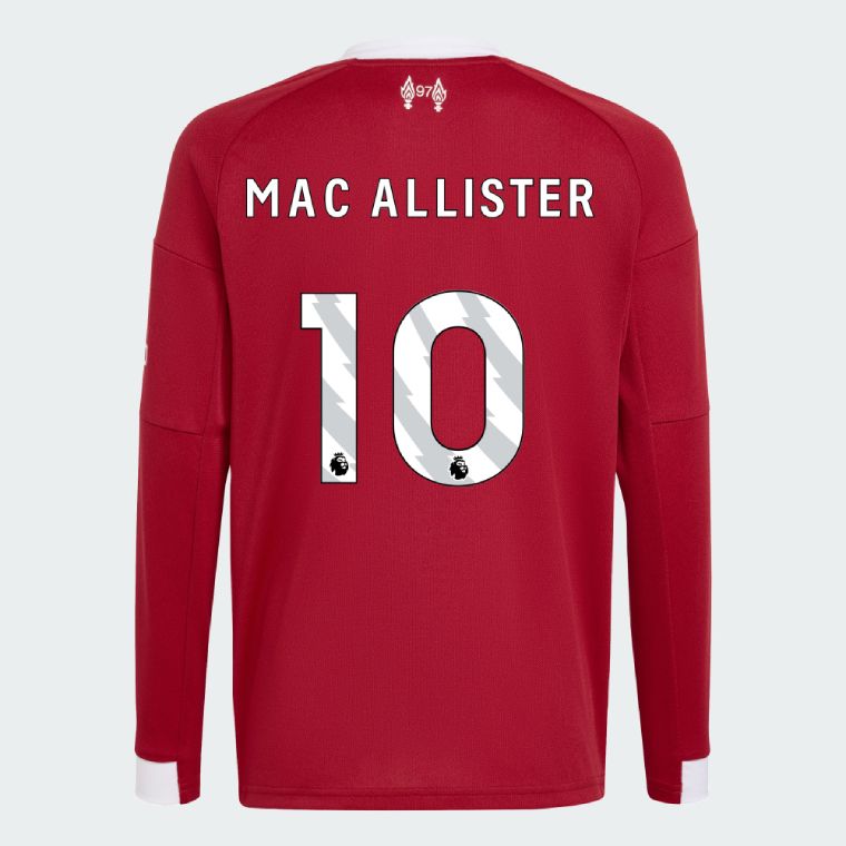 25-26 Liverpool Home MAC ALLISTER 10 Long Sleeve Jersey