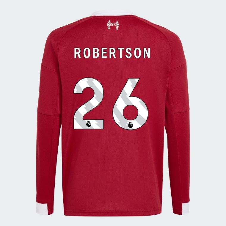 25-26 Liverpool Home ROBERTSON 26 Long Sleeve Jersey