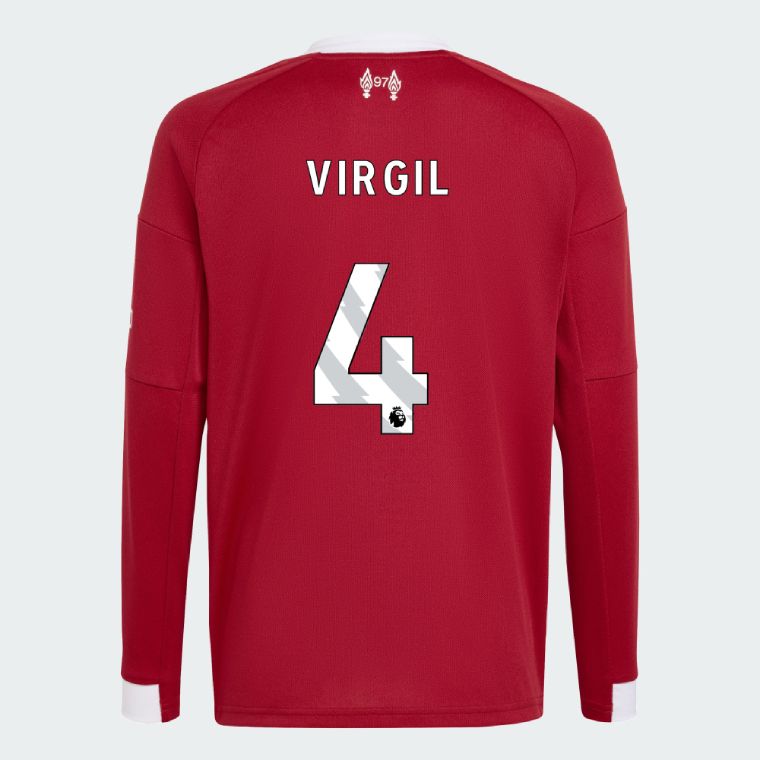 25-26 Liverpool Home VIRGIL 4 Long Sleeve Jersey