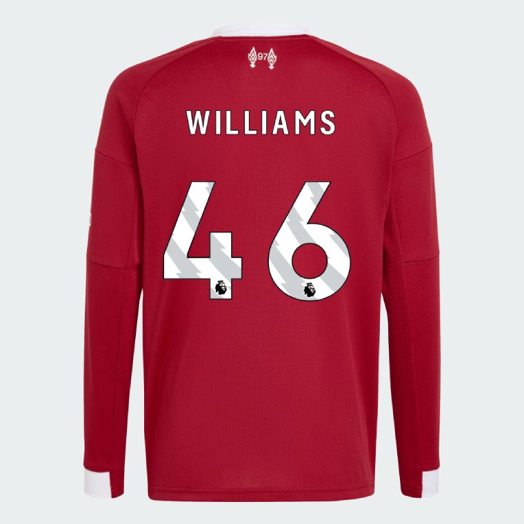 25-26 Liverpool Home WILLIAMS 46 Long Sleeve Jersey