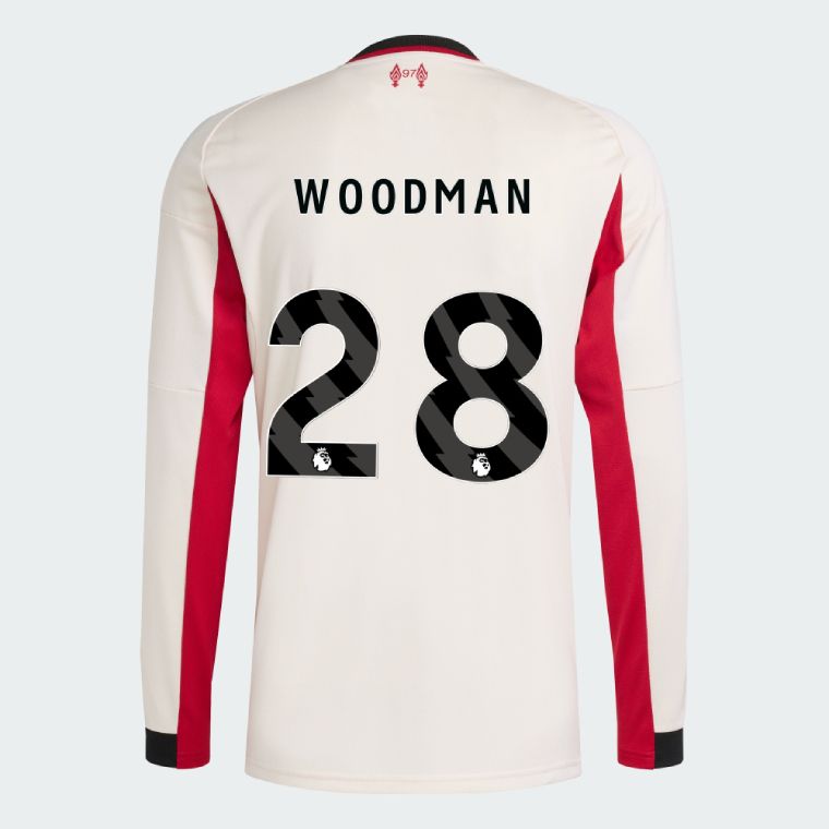 25-26 Liverpool Away WOODMAN 28 Long Sleeve Jersey