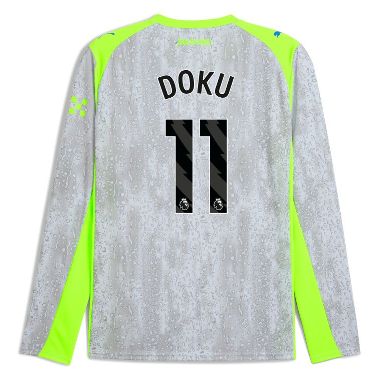 25-26 Manchester City Third DOKU 11 Long Sleeve Jersey