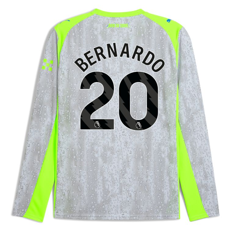 25-26 Manchester City Third BERNARDO 20 Long Sleeve Jersey