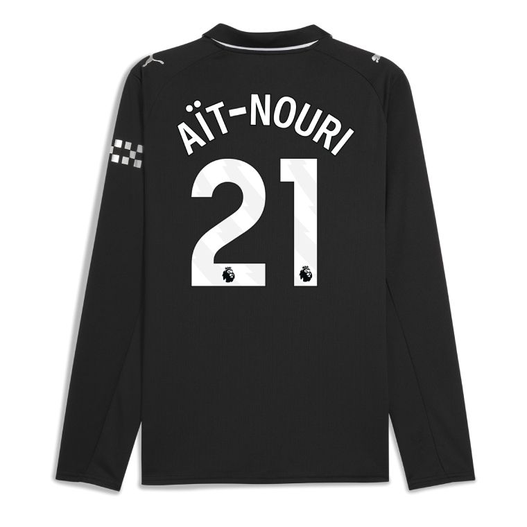 25-26 Manchester City Away AÏT-NOURI 21 Long Sleeve Jersey