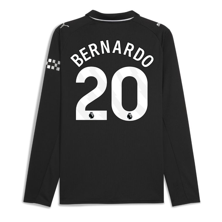 25-26 Manchester City Away BERNARDO 20 Long Sleeve Jersey