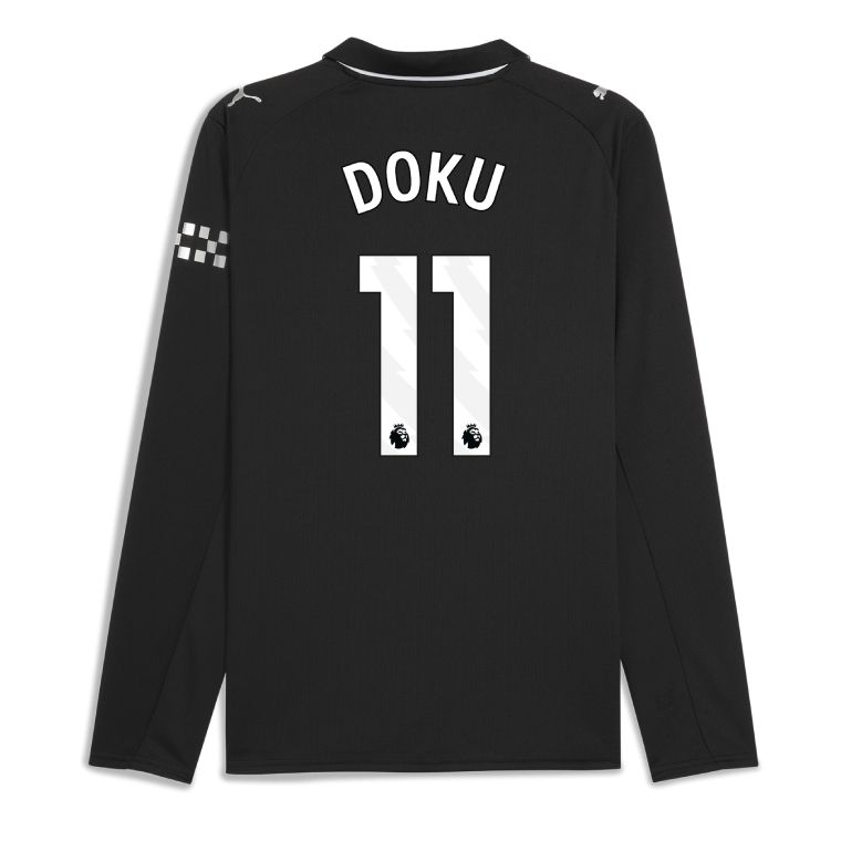 25-26 Manchester City Away DOKU 11 Long Sleeve Jersey