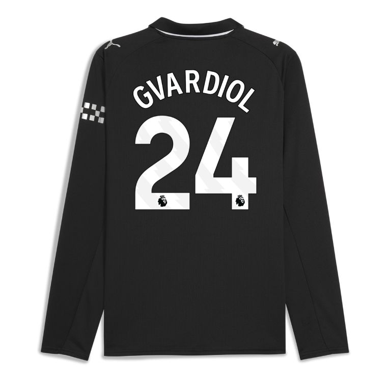 25-26 Manchester City Away GVARDIOL 24 Long Sleeve Jersey