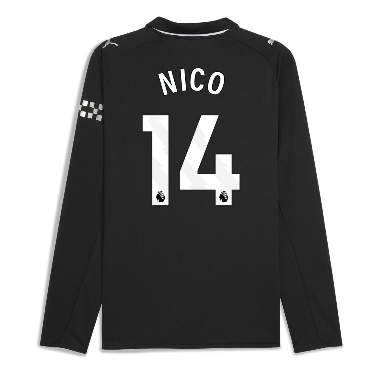 25-26 Manchester City Away NICO 14 Long Sleeve Jersey
