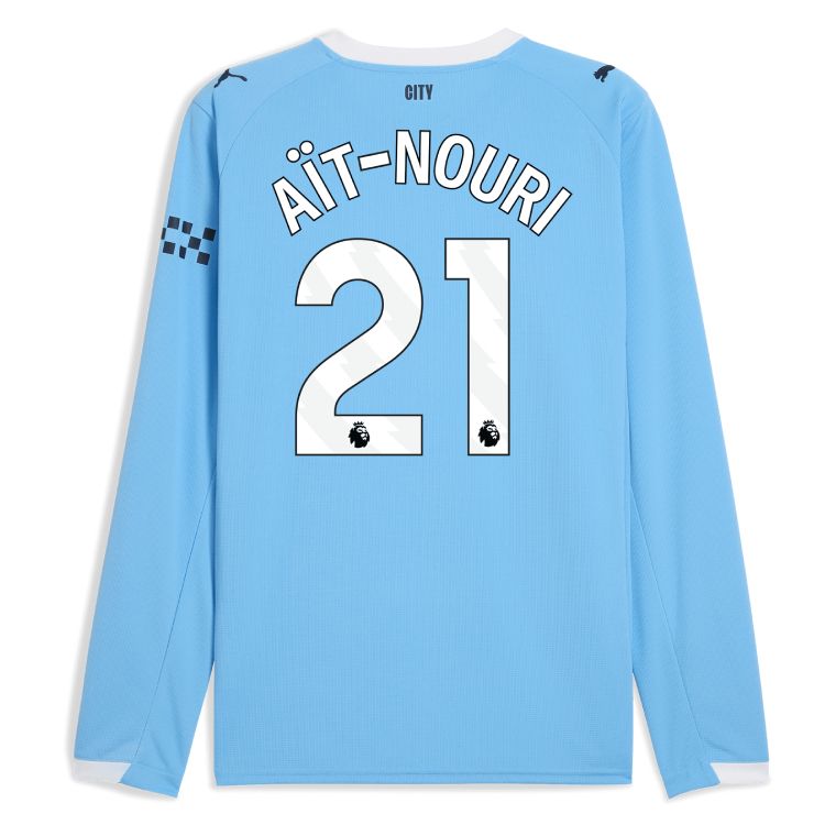 25-26 Manchester City Home AÏT-NOURI 21 Long Sleeve Jersey