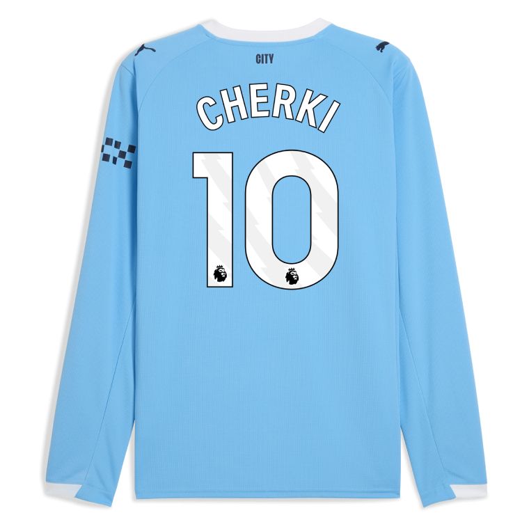 25-26 Manchester City Home CHERKI 10 Long Sleeve Jersey