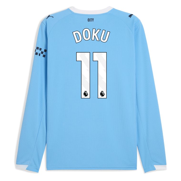 25-26 Manchester City Home DOKU 11 Long Sleeve Jersey