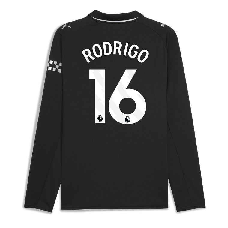 25-26 Manchester City Away RODRIGO 16 Long Sleeve Jersey