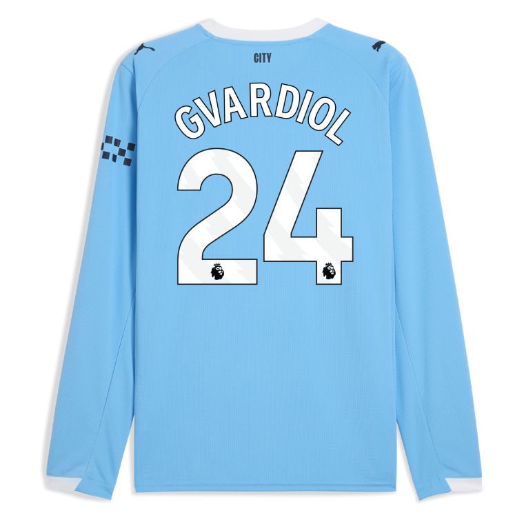 25-26 Manchester City Home GVARDIOL 24 Long Sleeve Jersey