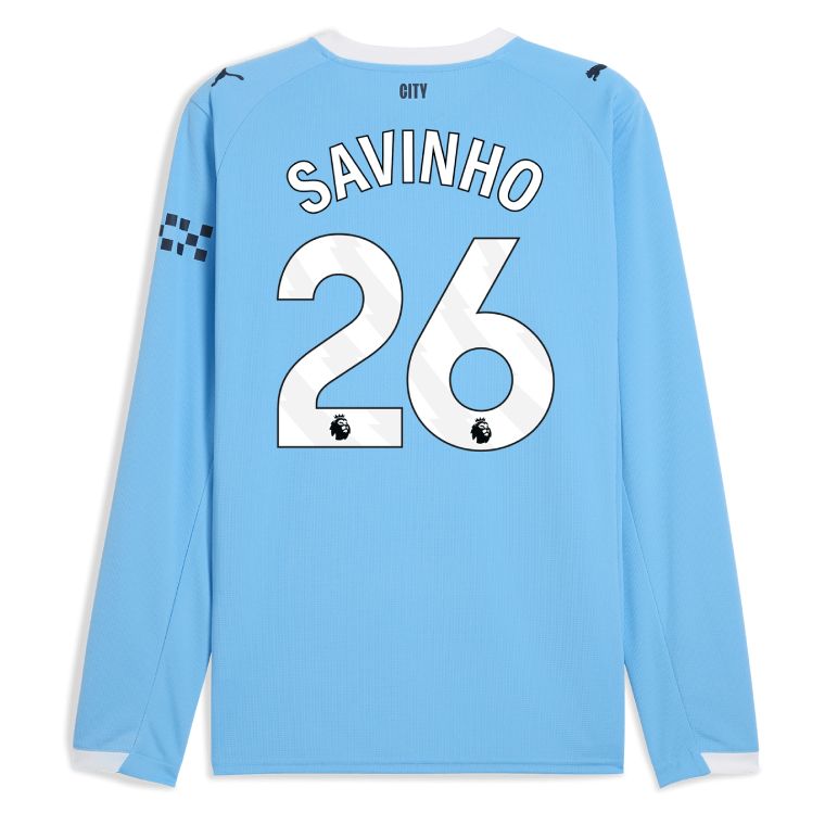 25-26 Manchester City Home SAVINHO 26 Long Sleeve Jersey