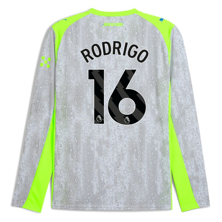 25-26 Manchester City Third RODRIGO 16 Long Sleeve Jersey