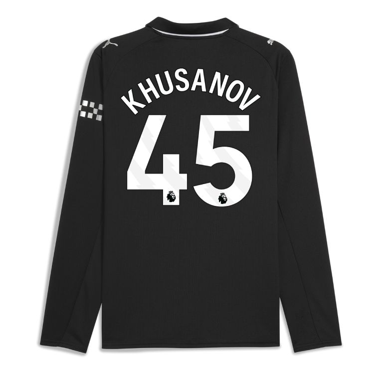 25-26 Manchester City Away KHUSANOV 45 Long Sleeve Jersey